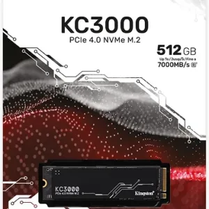 Kingston KC3000 512 Gt M.2 NVMe -SSD-kovalevy