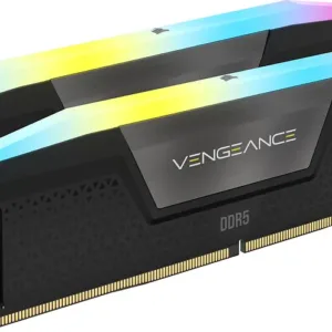 Corsair Vengeance RGB DDR5 6400 MHz CL36 32 Gt -muistimodulipaketti, musta