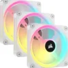 Corsair iCUE LINK QX120 RGB PWM -tuuletin, 120 mm, valkoinen, 3 kpl Starter Kit